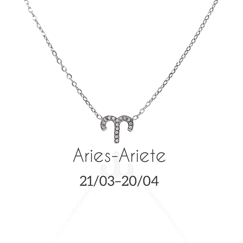 Segni Zodiacali -Collana Corta in Acciaio - CAC-103-AA52N Acciaio