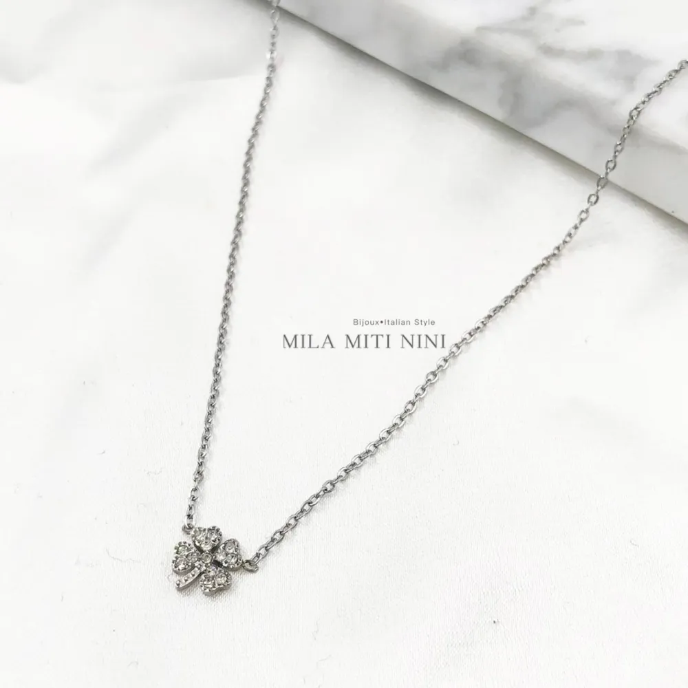 Quadrifoglio-Collana Corta in Acciaio - CAC103-AA8