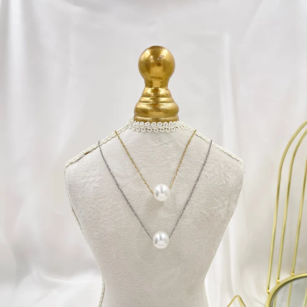 Perla-Collana Corta in Acciaio - CAC-413-1031