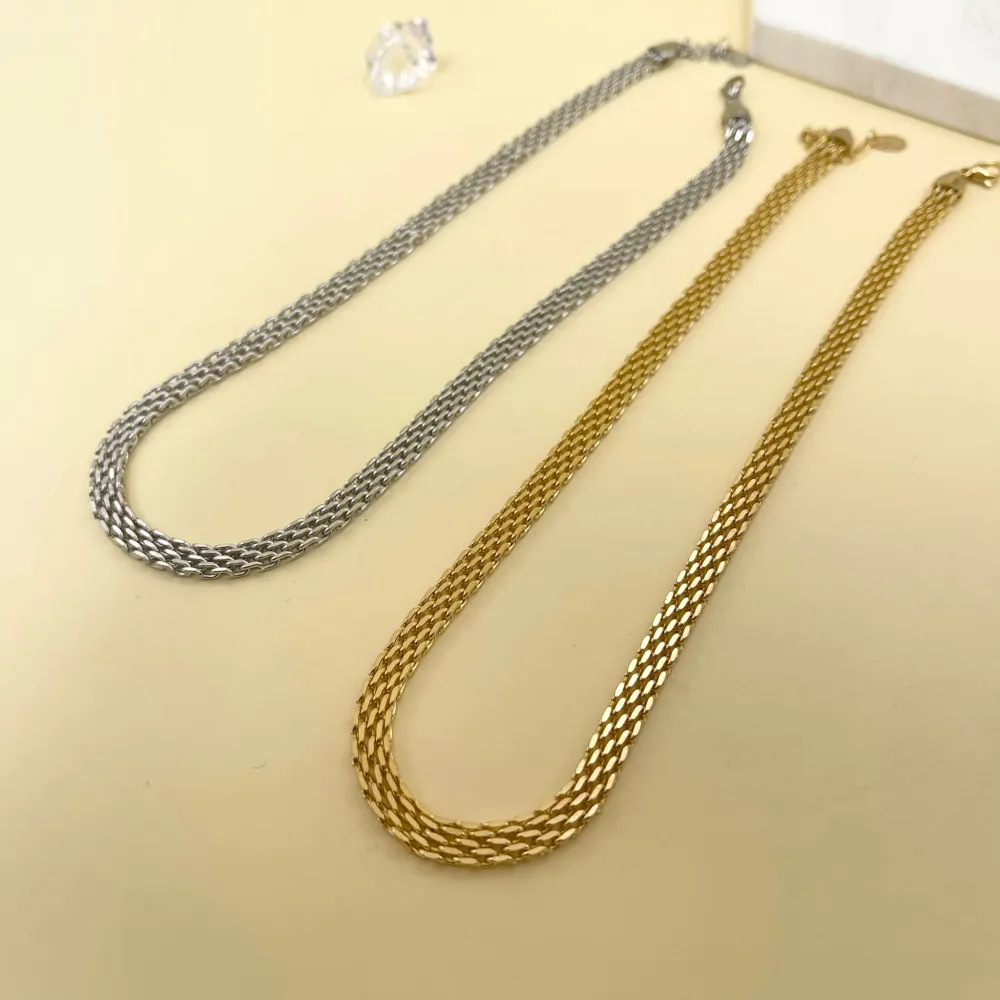 Fascia 6mm -Collana Corta in Acciaio - CAC-413-2002-6mm