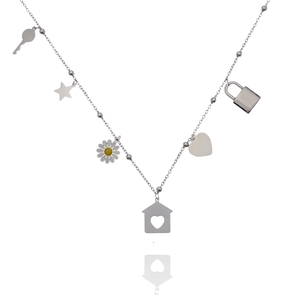 Cornino Casa -Collana Corta in Acciaio - CAC-413-2079