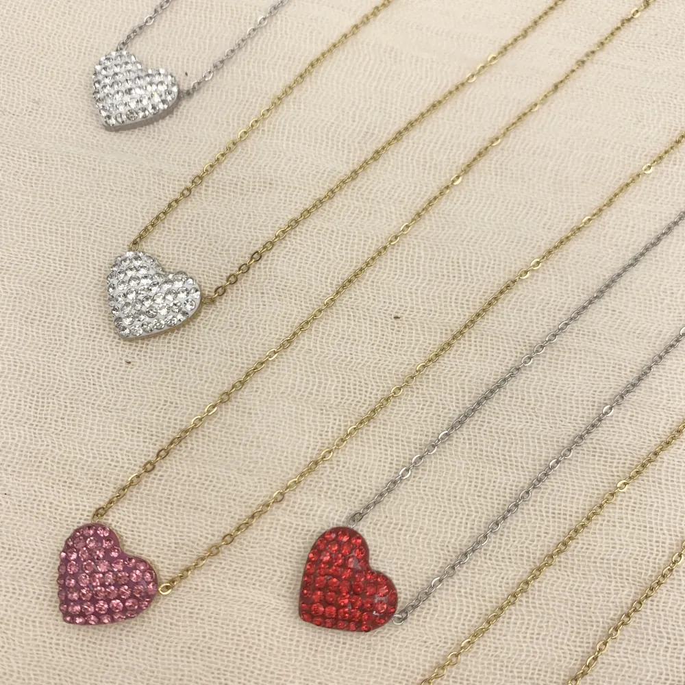 CAC7233-Cuore- Collana Girocollo in Acciaio - CAC-413-2105