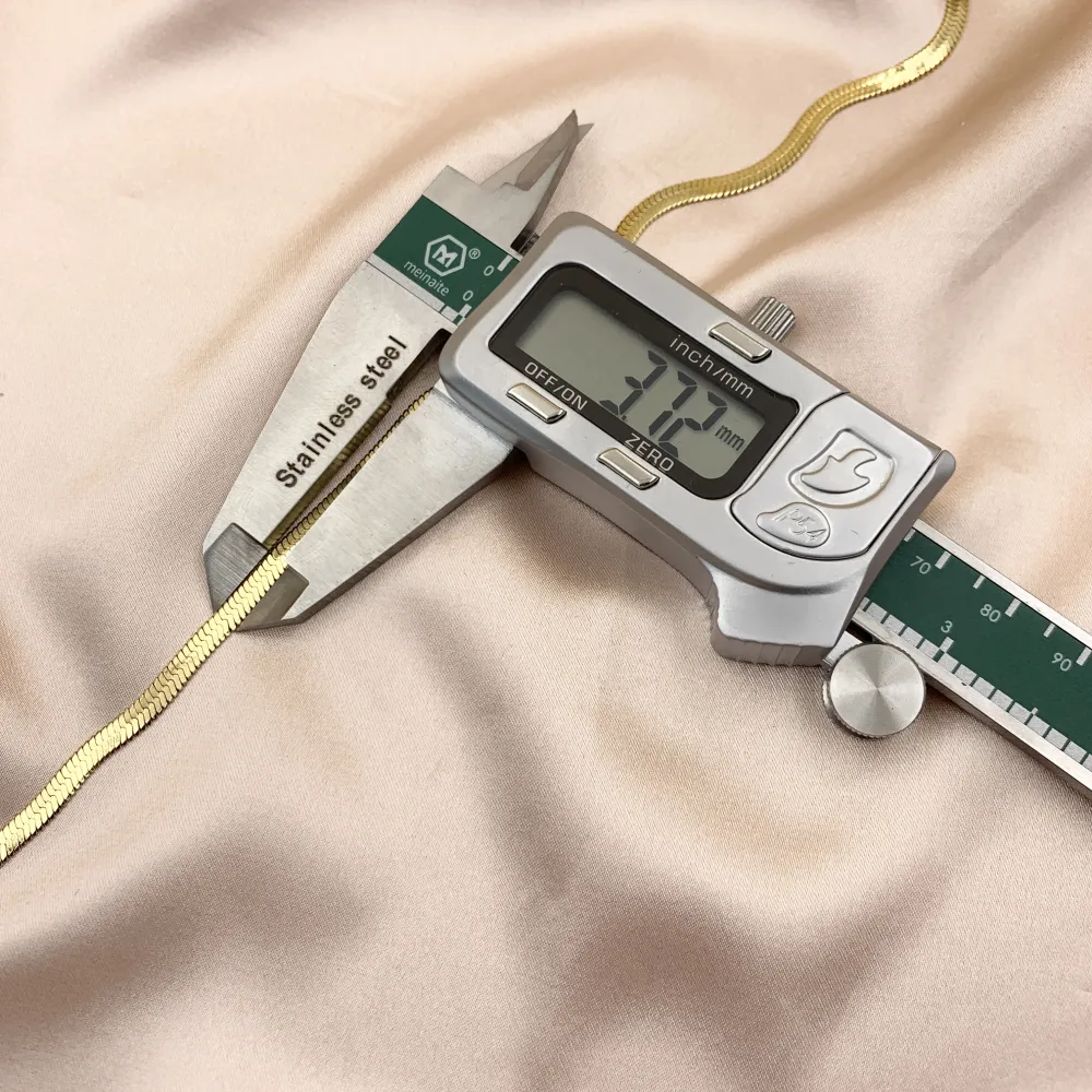 Serpente 4mm-Collana Catena Corta in Acciaio - CAC-413-2381 4mm