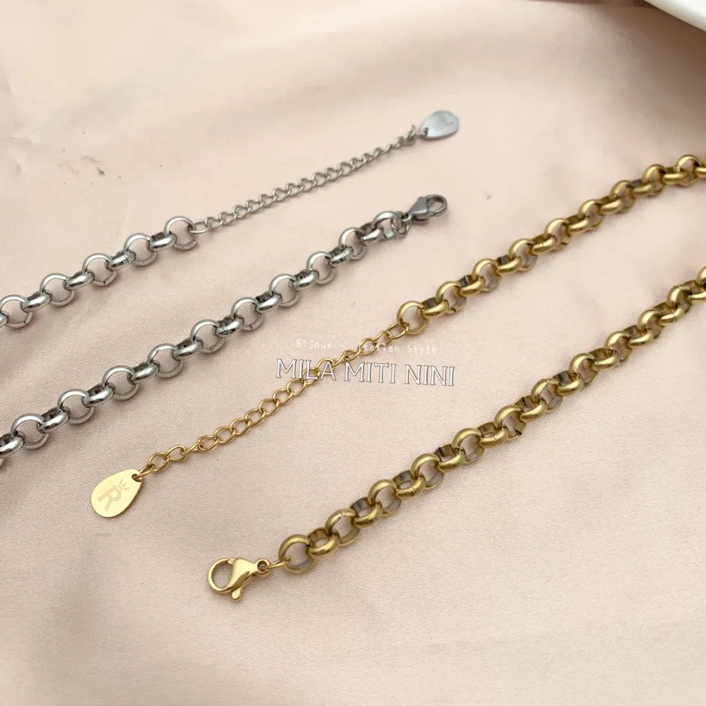 CAC413-2399-Catena Cuore Stella -Collana Corta in Acciaio - CAC413-2399-Catena Cuore Stella -Collana Corta in Acciaio