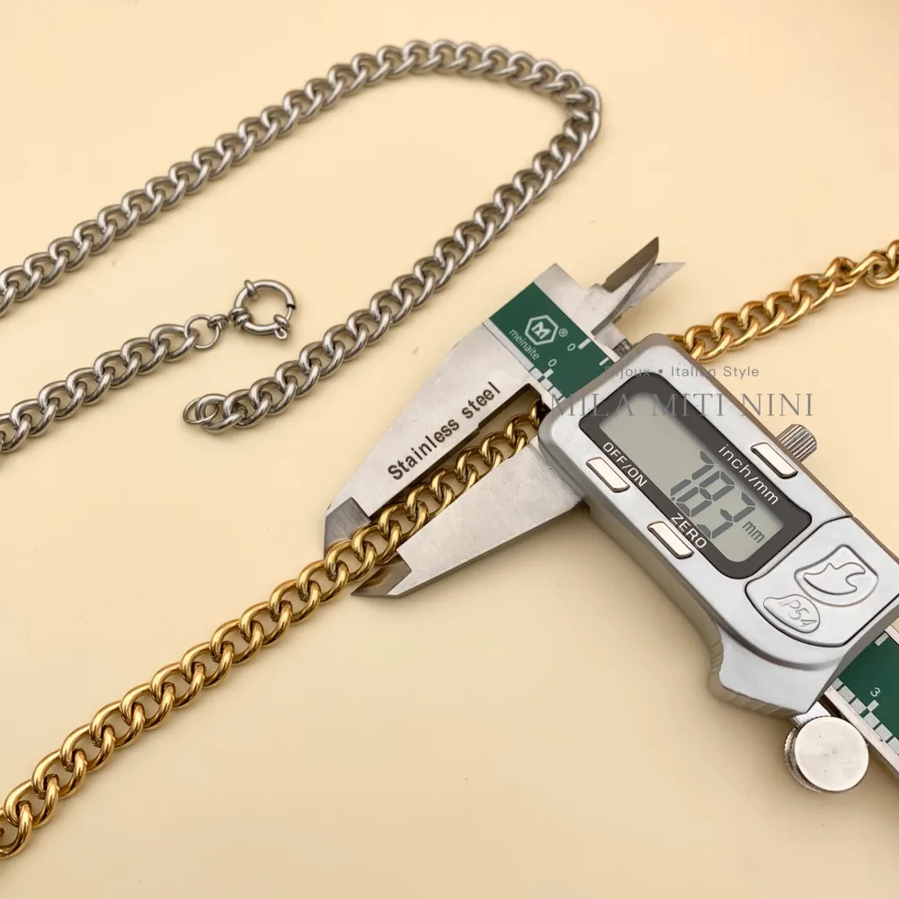 Groumette 8mm-Collana Corta in Acciaio - CAC413-2485