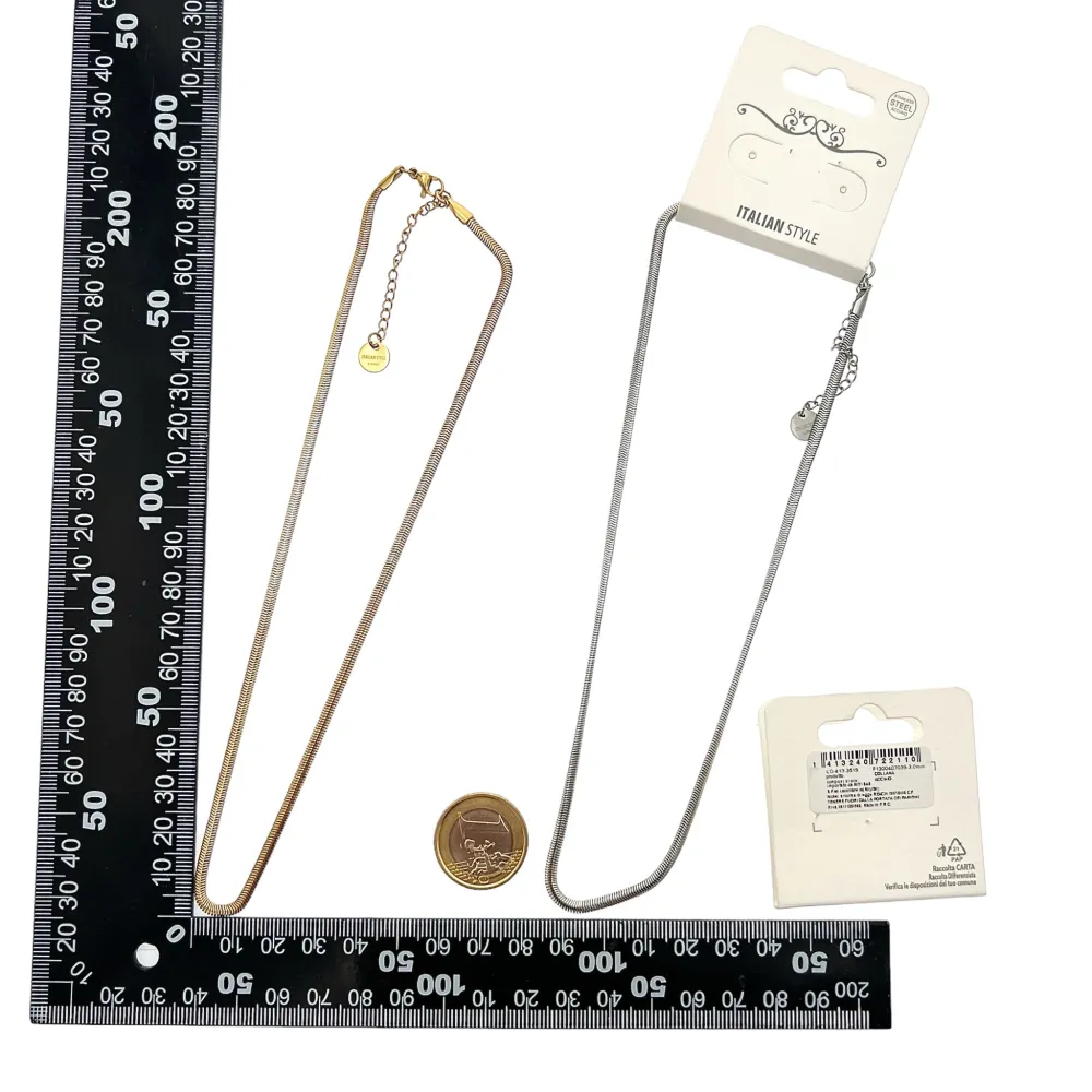 Serpente 3mm-Collana Corta in Acciaio - CAC-413-3519