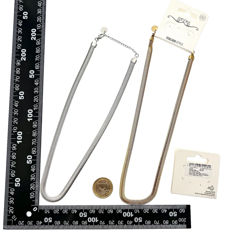Serpente 5mm-Collana Catena Corta in Acciaio - CAC-413-3519-A