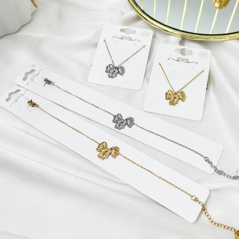 Fiocco-Collana Girocollo in Acciaio - CAC-413-3563