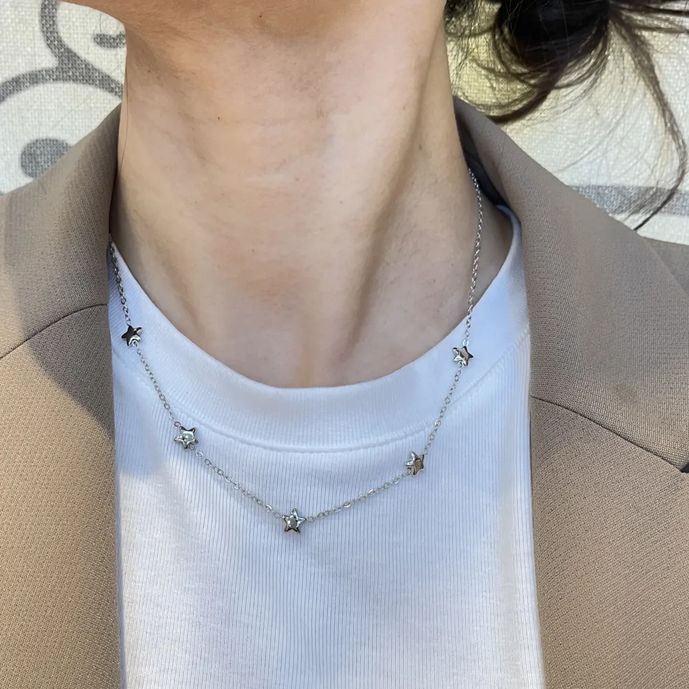 Stella Bombato -Collana Corta in Acciaio - CAC-413-3567