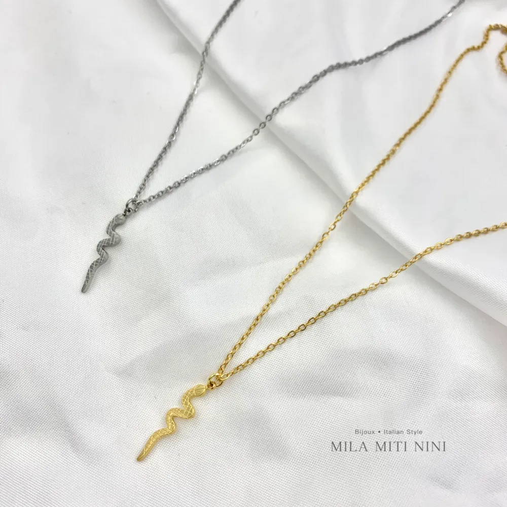 Serpente-Collana Corta in Acciaio - CAC-450-449