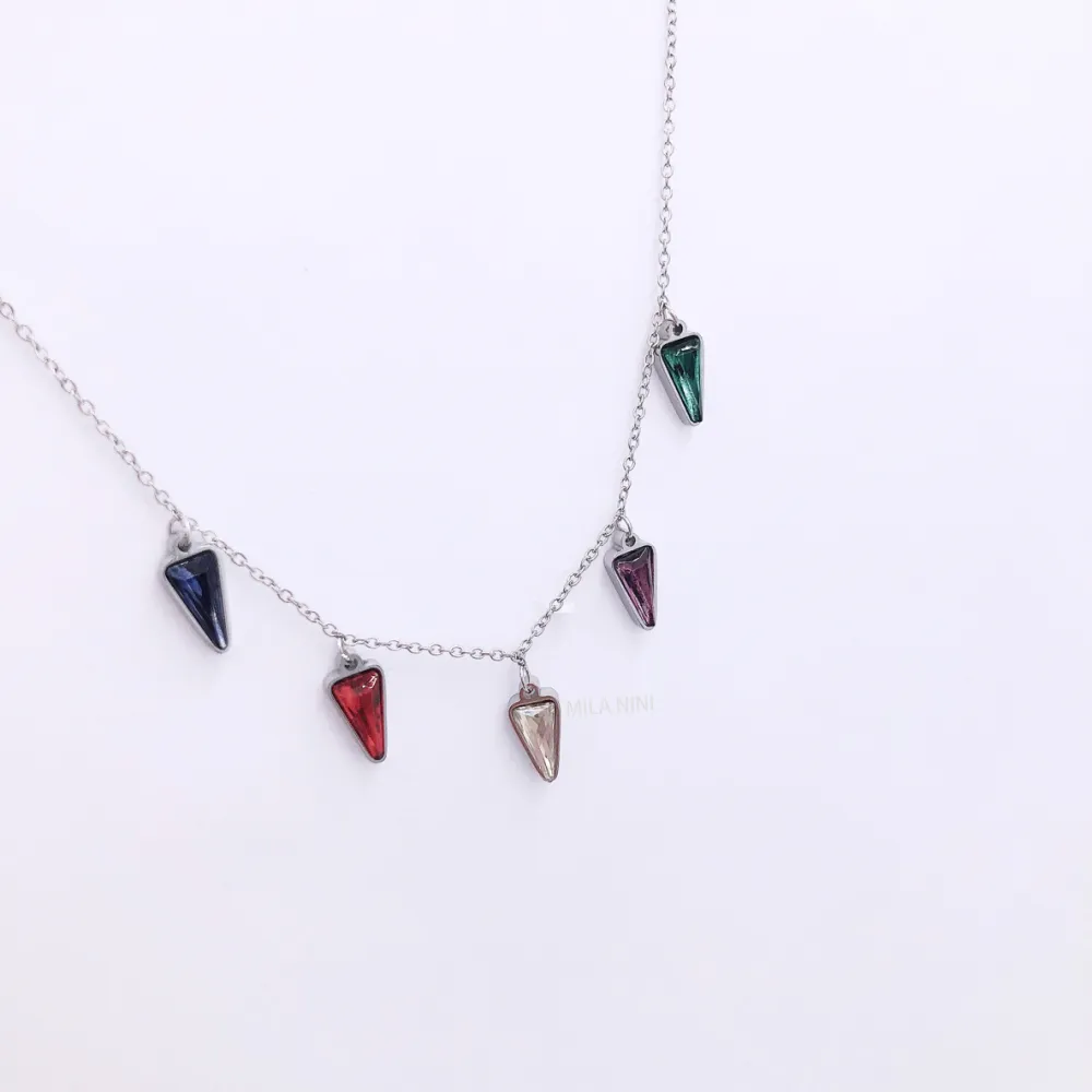 Triangolo pendente Girocollo 5074 - Collana Acciaio - CAC5074-Triangolo pendente Girocollo - Collana Acciaio