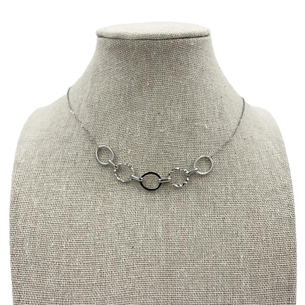 CAC5833-Catena Battuta -Collana Catena Corta in Acciaio - CAC5833-Catena Battuta -Collana Catena Corta in Acciaio