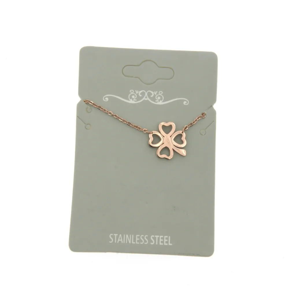 CAC6419-Quadrifoglio- Collana Corta in Acciaio - CAC6419-Quadrifoglio- Collana Corta in Acciaio