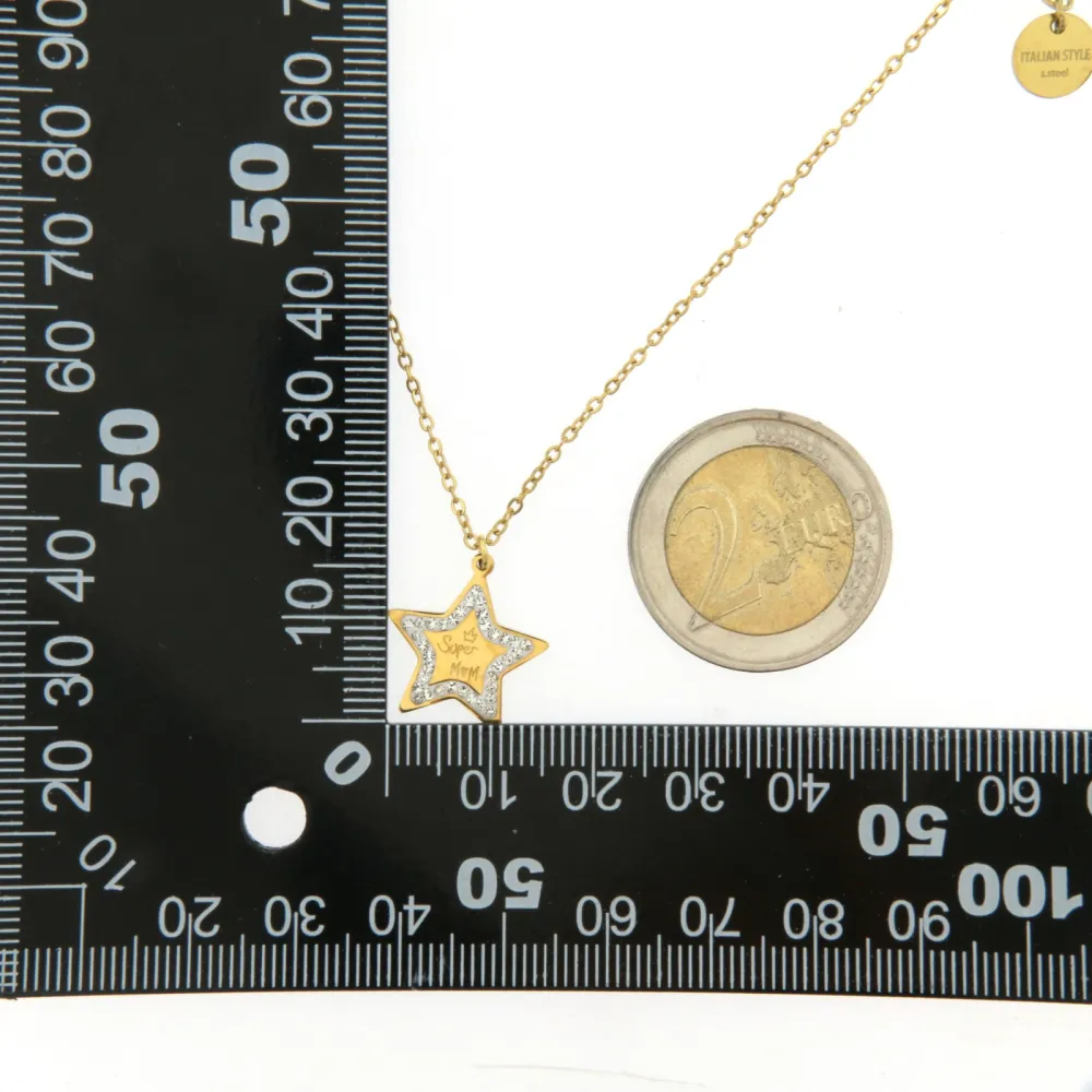 CAC6712-Stella Super Mom-Collana Girocollo in Acciaio - CAC6712-Stella Super Mom-Collana Girocollo in Acciaio