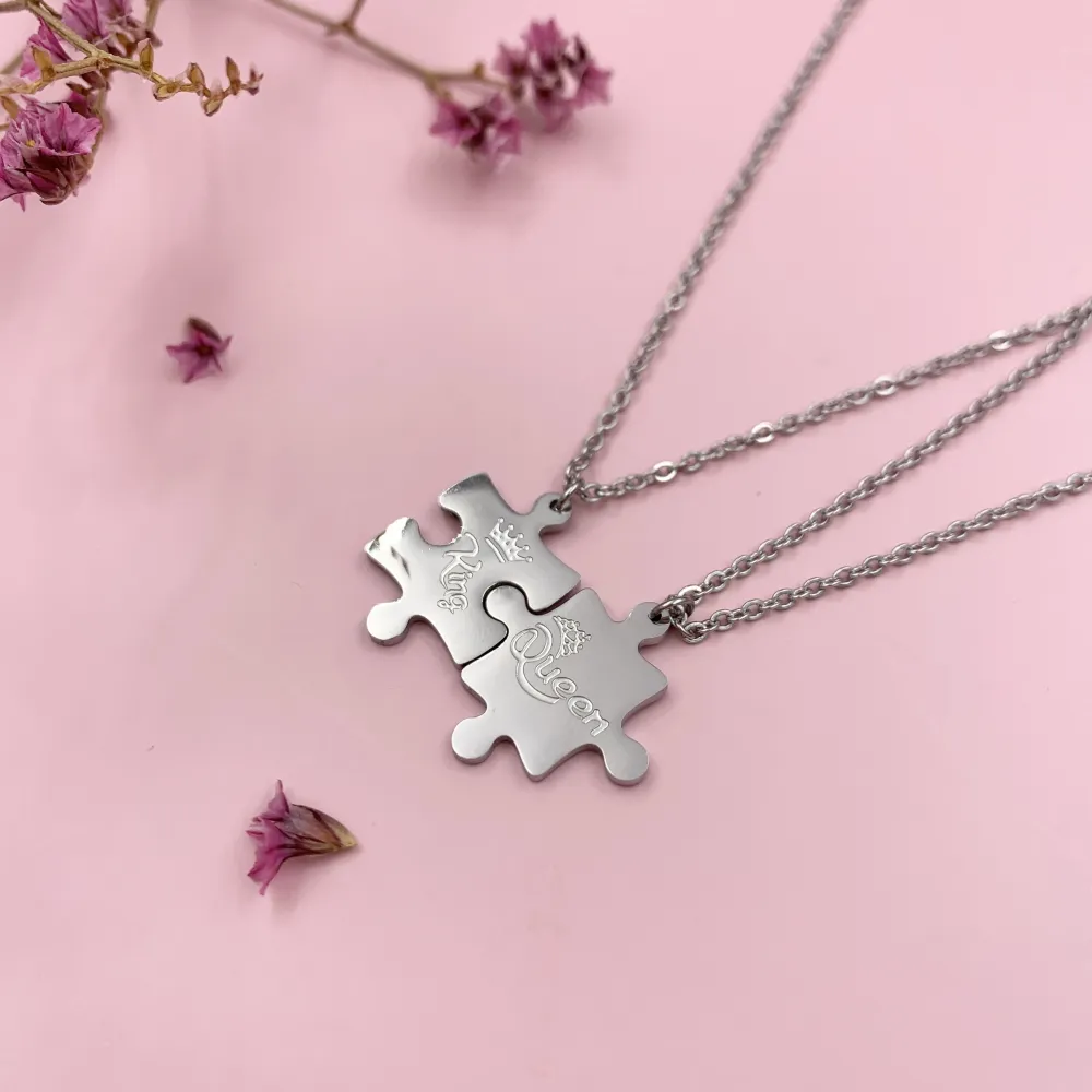 CAC6864-Puzzle King - Collana Girocollo in Acciaio - CAC6864-Puzzle King - Collana Girocollo in Acciaio