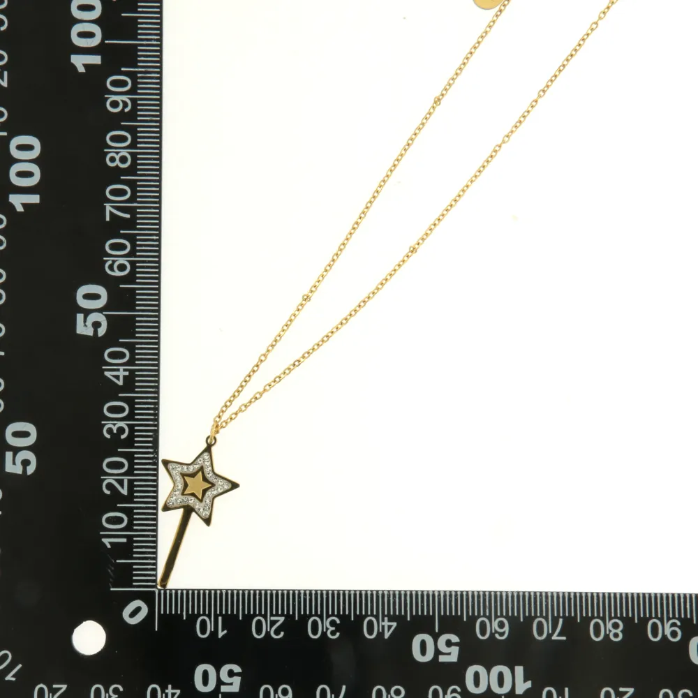 CAC7230-Bachetta Magica- Collana Girocollo in Acciaio - CAC7230-Bachetta Magica- Collana Girocollo in Acciaio