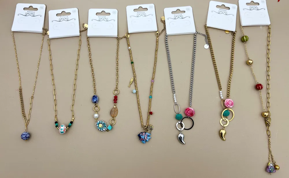 Fiore conchiglia -Collana Corta in Acciaio - CAC-765-09