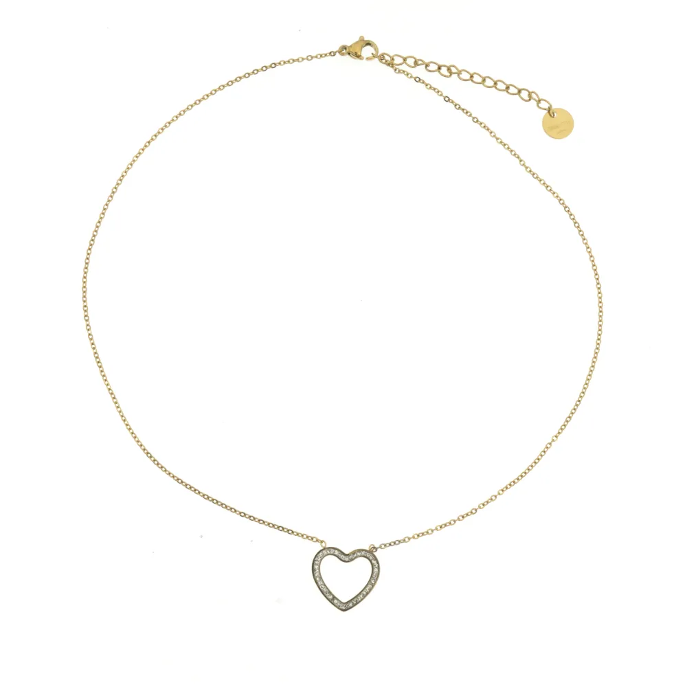 CAC-Cuore Vuoto  5312 - Collana Girocollo in Acciaio - CAC-Cuore Vuoto  5312 - Collana Girocollo in Acciaio