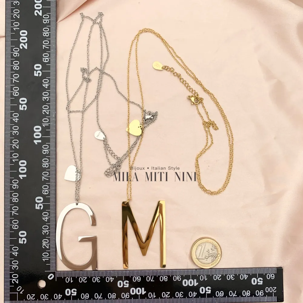 CAL413-1543-Iniziale ORO GIALLO-Collana Lunga in Acciaio - CAL413-1543-Iniziale ORO GIALLO-Collana Lunga in Acciaio