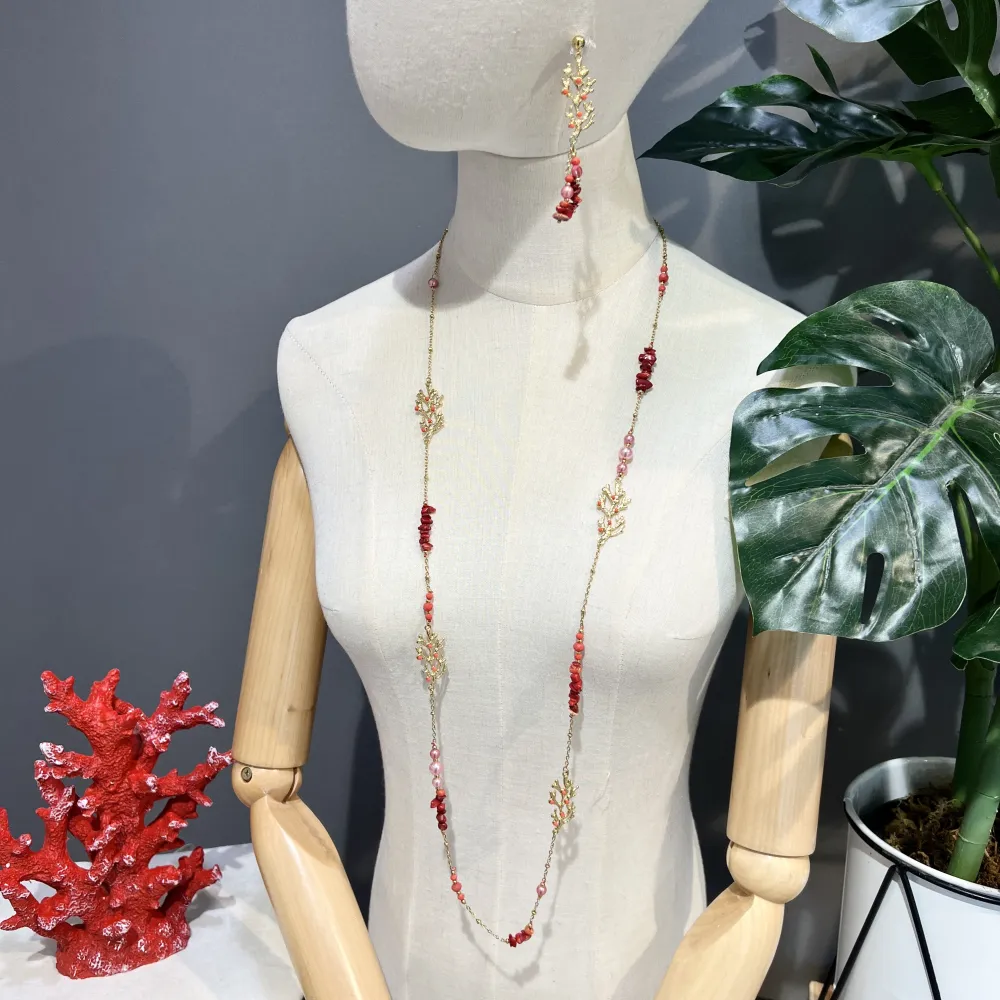 Corallo-Collana Lunga in Acciaio - CAL-732-302