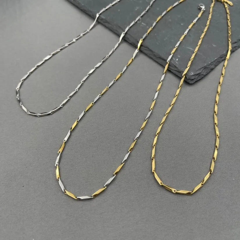 Catena 2mm 50cm-Collana in Acciaio da Uomo - CAU-208-257-258-259