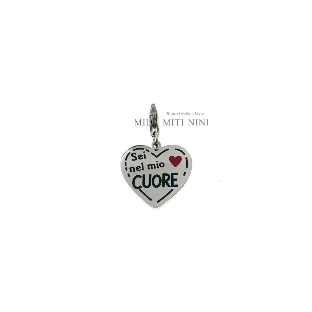 Sei nel mio Cuore-Ciondolo Smaltato in Acciaio - CIO413-110