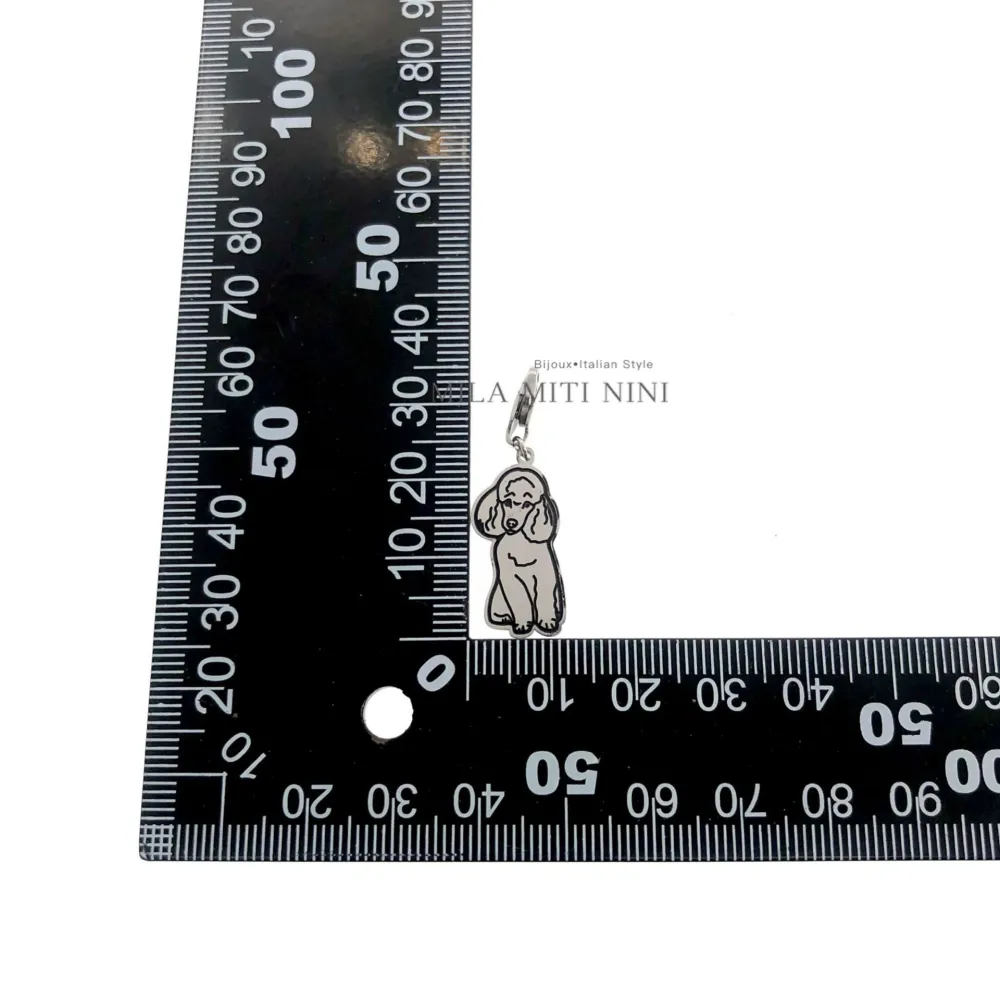 Cane-Ciondolo Smaltato in Acciaio - CIO413-117