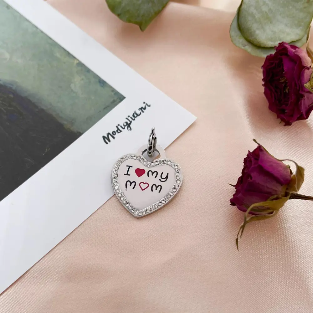 CIO-Sei nel mio cuore 5480 - Ciondolo in Acciaio - CIO5480-I love my mom - Ciondolo in Acciaio