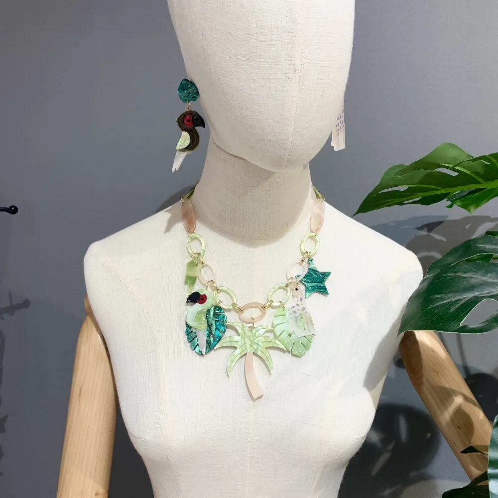 Tropicale Pappagallo-Collana Corta Moda - CMC-15577