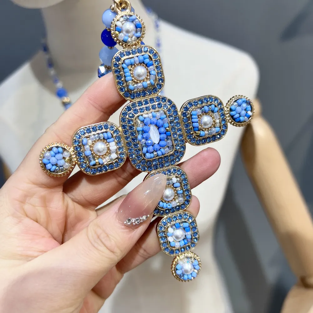 Croce-Collana Lunga Moda - CML-732-216