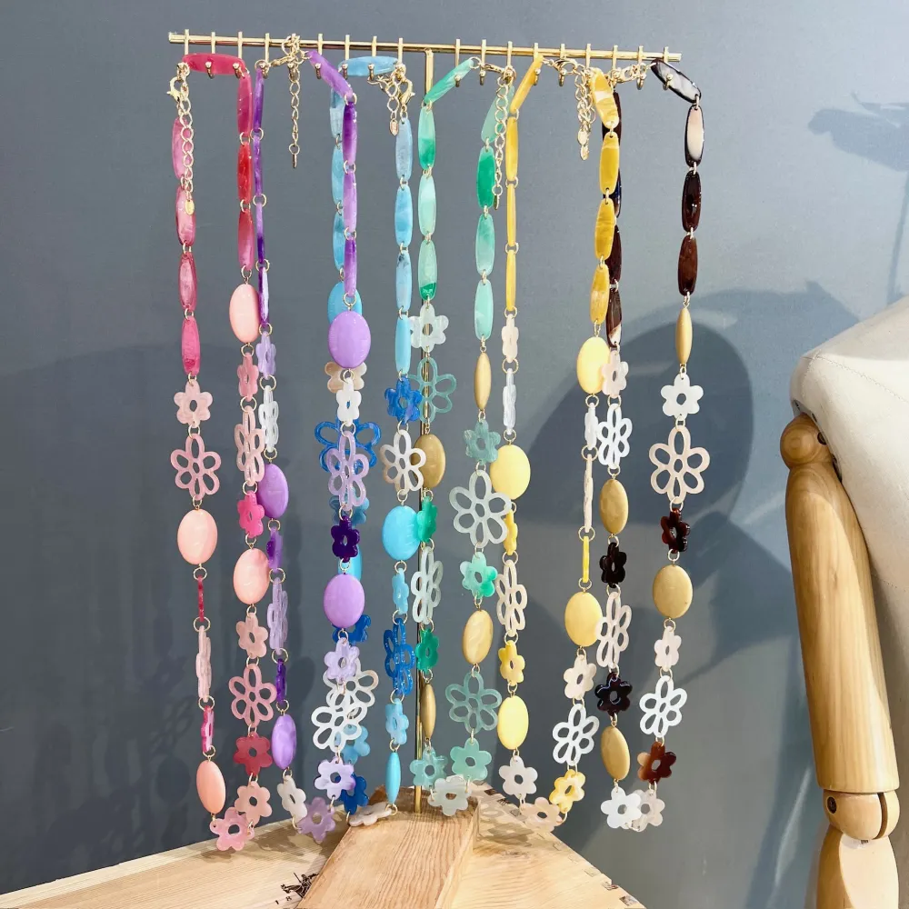 Fiore -Collana Lunga in Resina - CML-YXL-16496