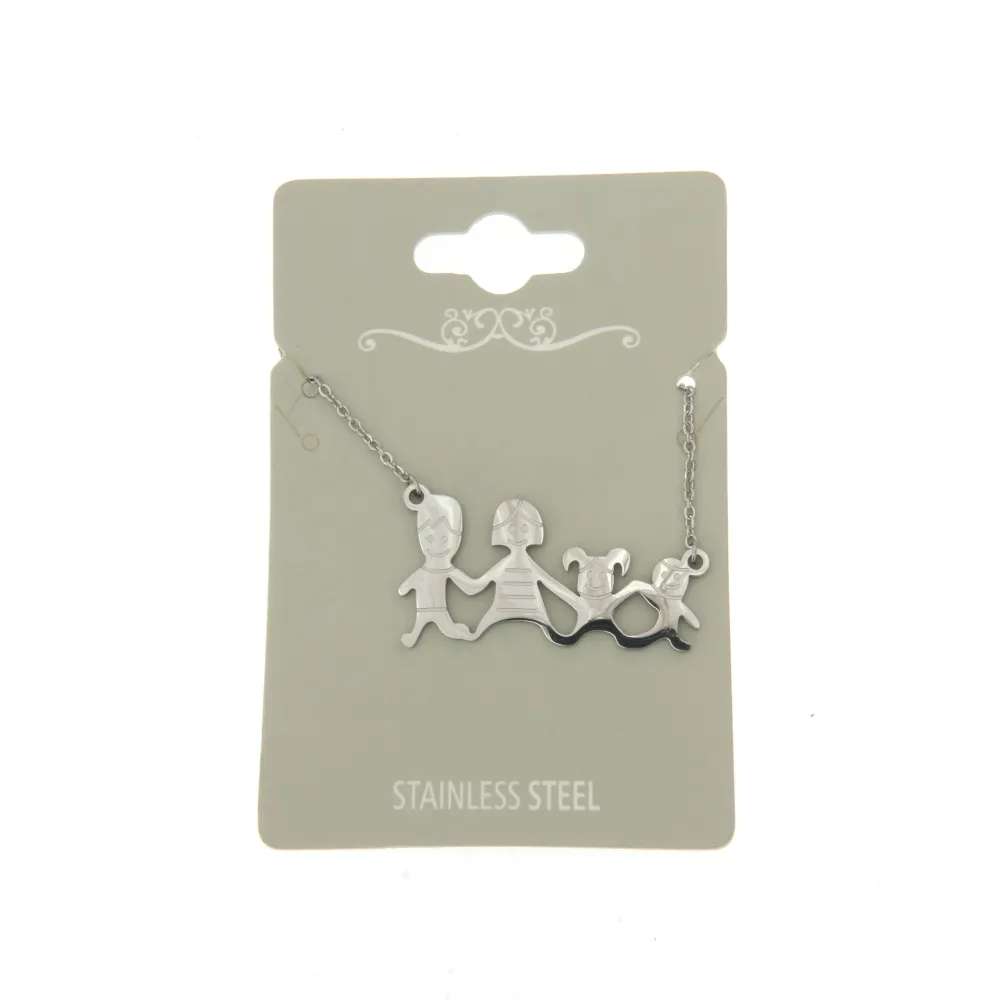 Collana Happy Family - Collana in Acciaio - Collana Happy Family - Collana in Acciaio