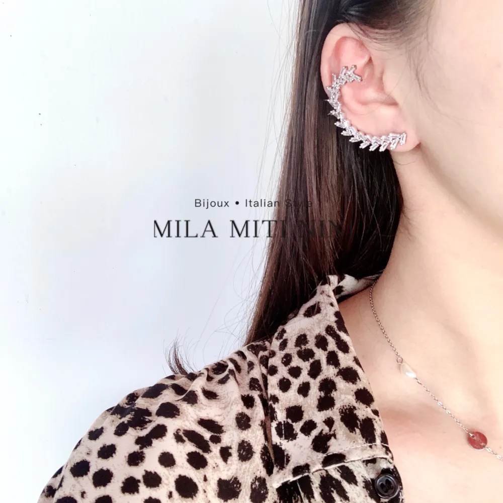 Foglia-Earcuff con Zirconia - EAK-493-08