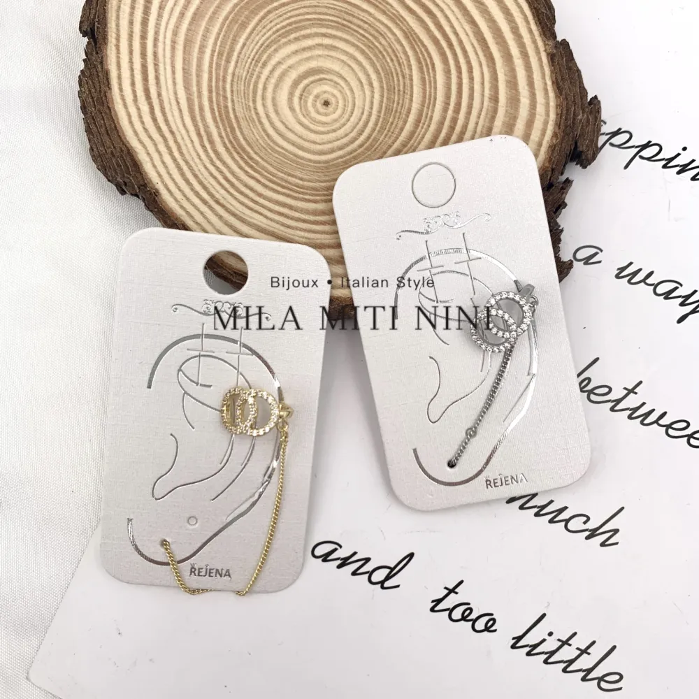 Doppio Cerchio-Earcuff con Zirconia - EAK-493-08a