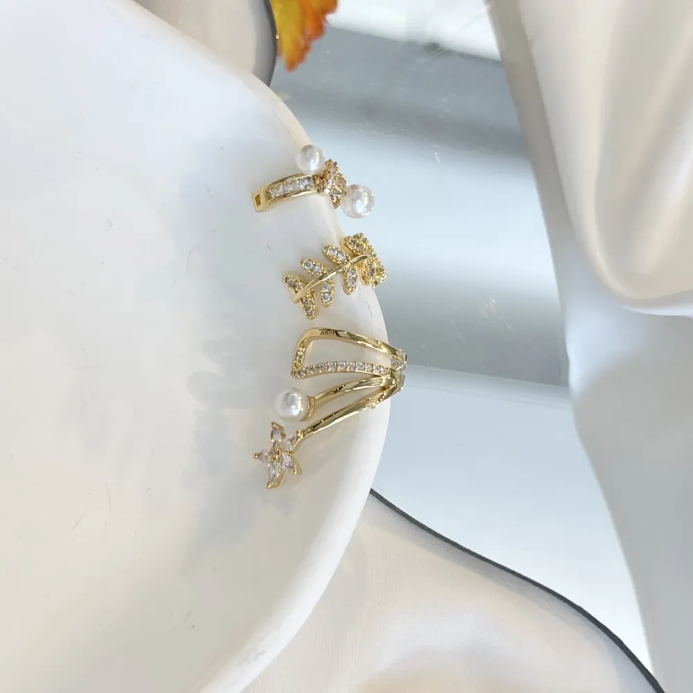 Set 3Pz  -Earcuff con Zirconia - EAK-506-304