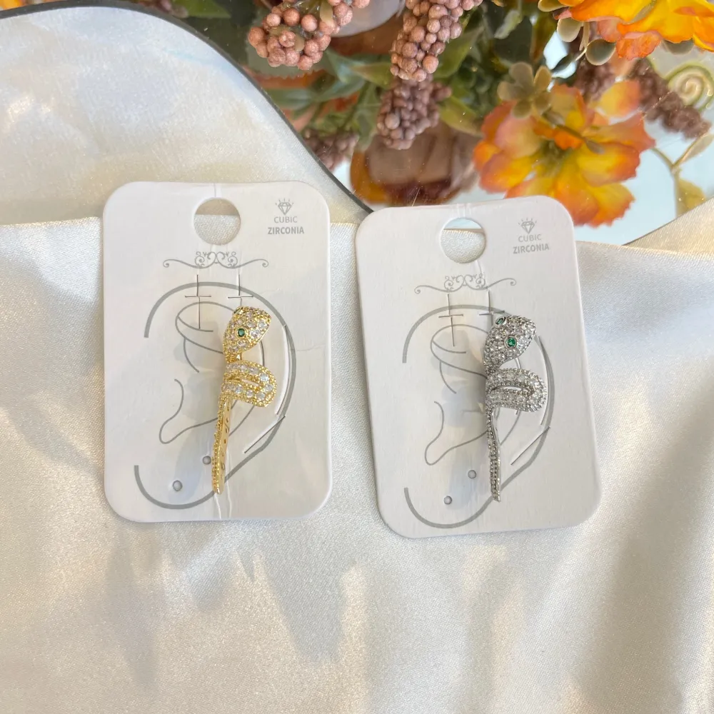 Serpente -Earcuff con Zirconia - EAK-506-328