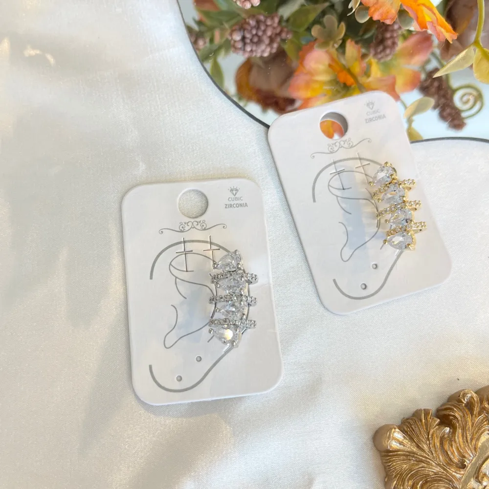 Multifilo Goccia  -Earcuff con Zirconia - EAK-506-329