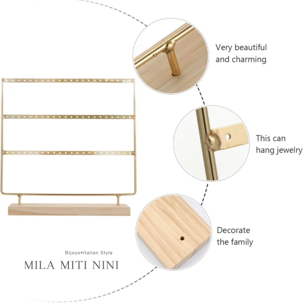 Espositore Grande 3  Piani Porta Orecchini per 36 Paia di Orecc - ESP-701-16