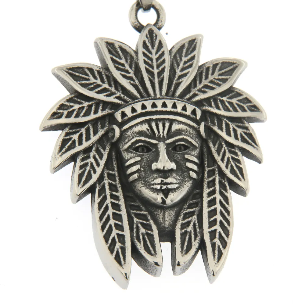 Collana Lunga da Uomo in Acciaio - Indiano - Collana Lunga da Uomo