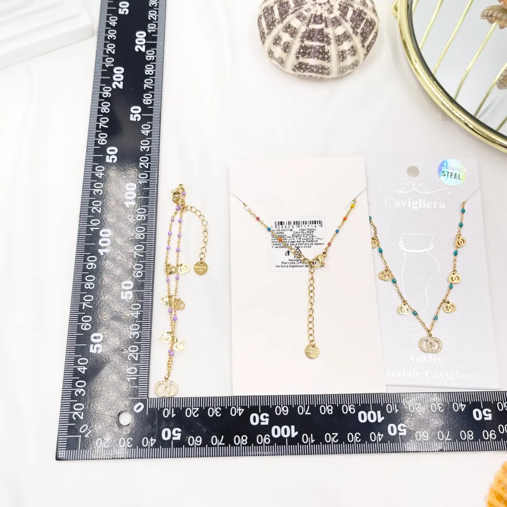 Doppio Cerchio-Cavigliera in Acciaio - KAV-103-AA1714B