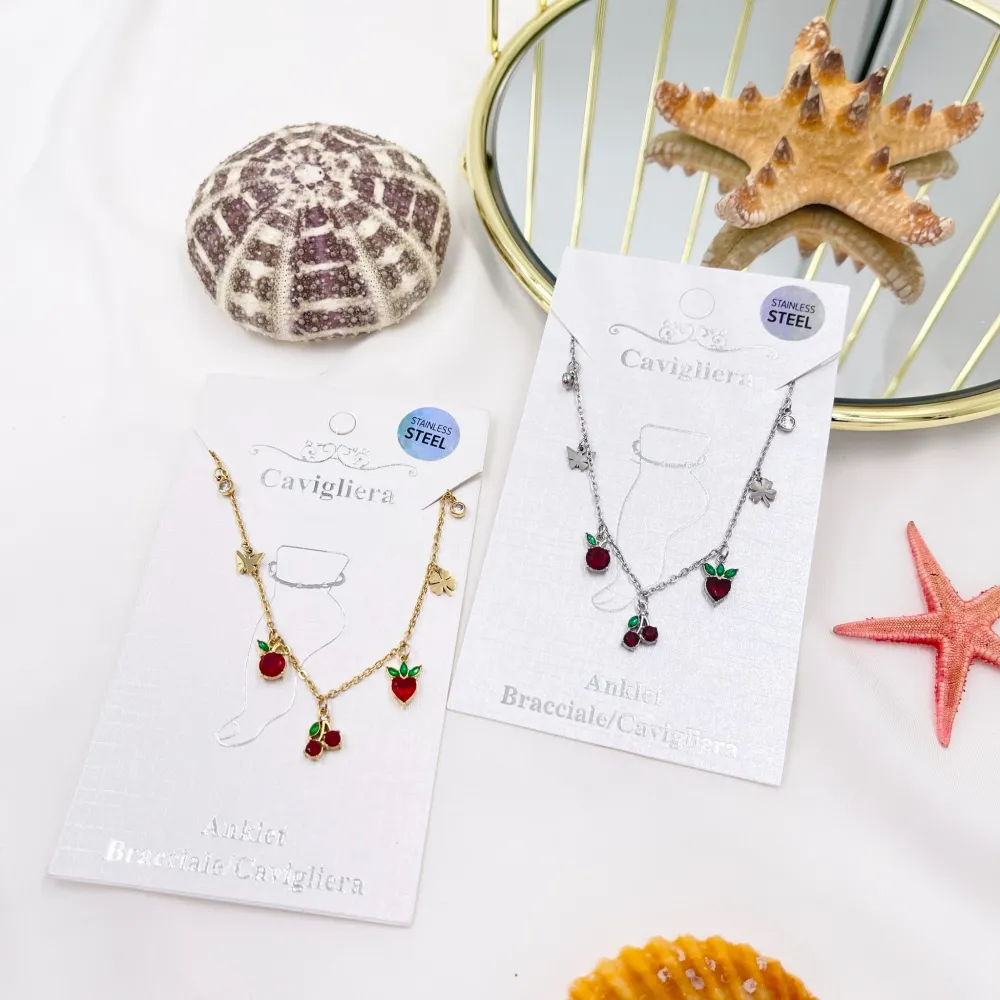 Frutta Ciliegia Mela Fragola-Cavigliera in Acciaio - KAV-103-AA2760B