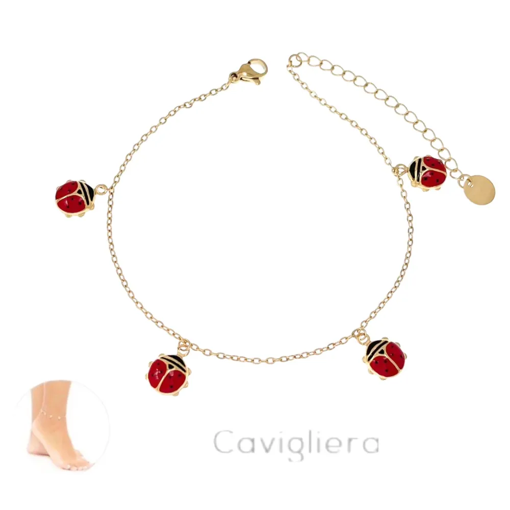 Coccinella Grande-Cavigliera in Acciaio - KAV-103-AA617BG