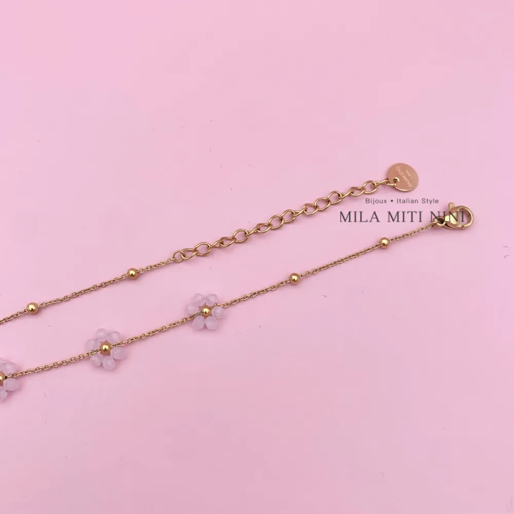 Fiore Margherita-Cavigliera in Acciaio - KAV-103-AA76B