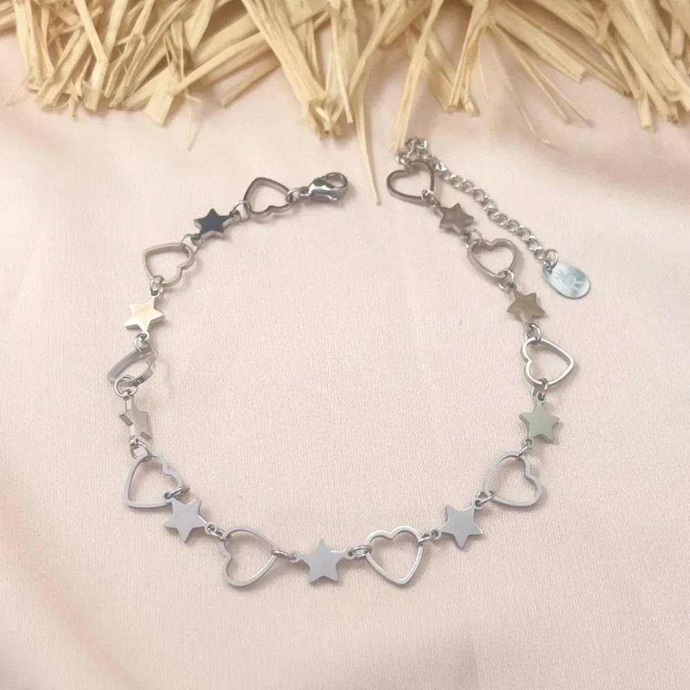 Cuore Vuoto Stella-Cavigliera in Acciaio - KAV-413-294