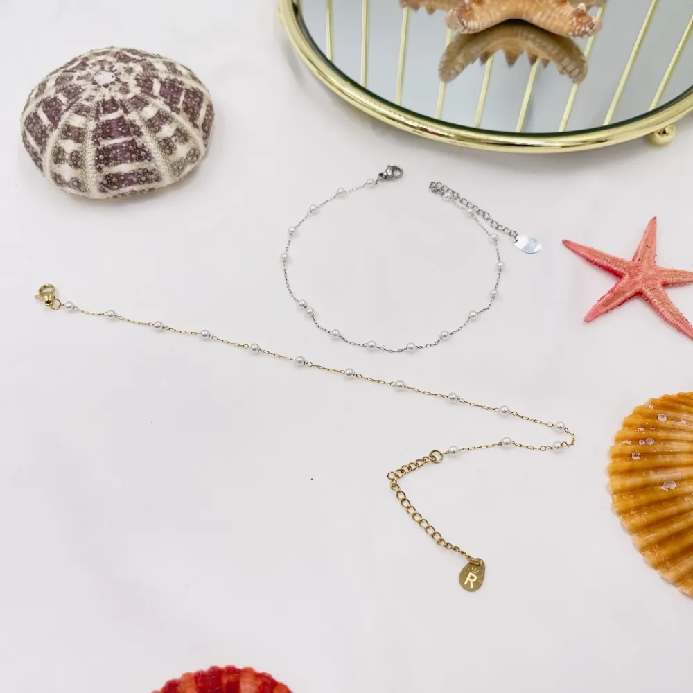 Perla Semplice-Cavigliera in Acciaio - KAV-413-335