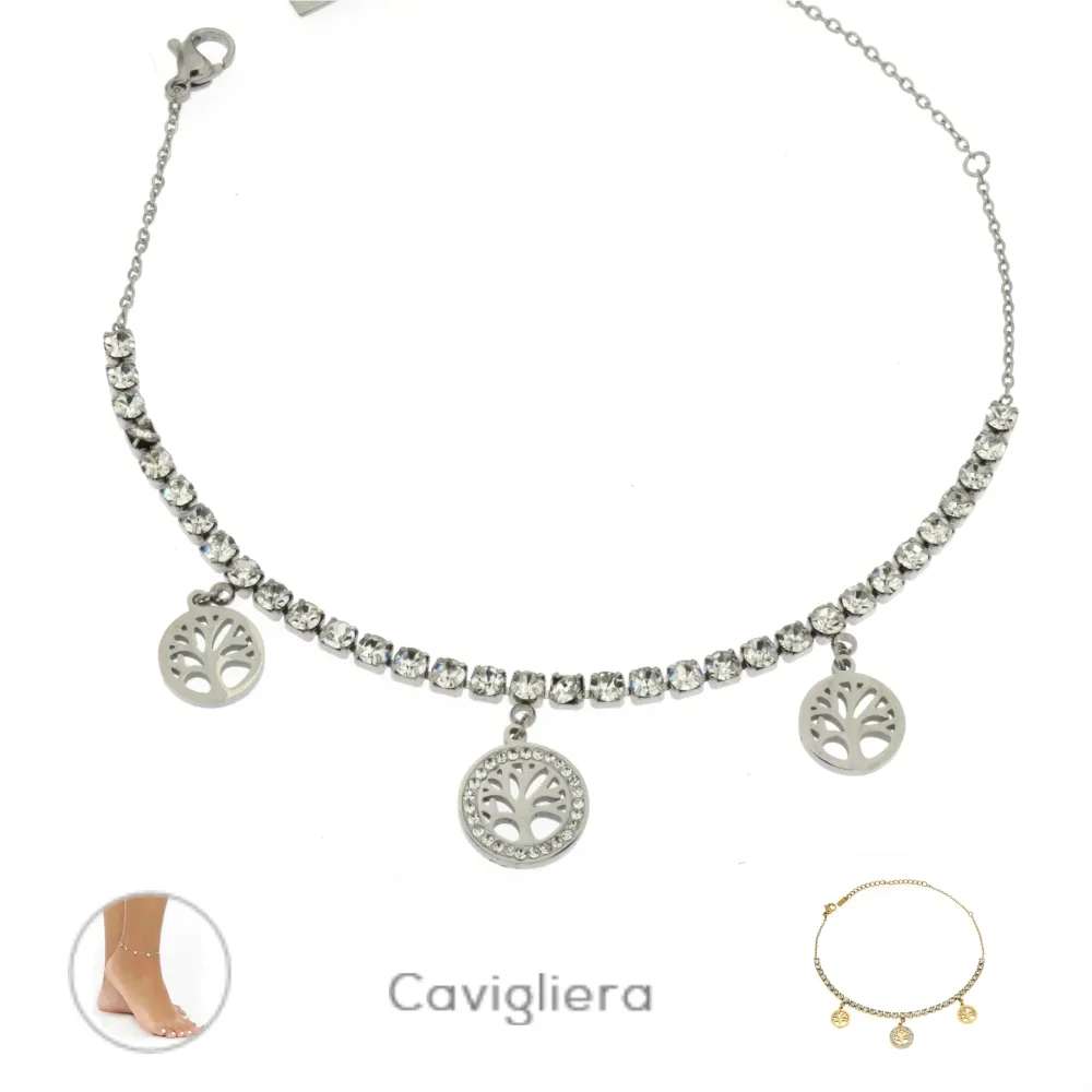 KA-Adv Strass 5173 - Cavigliere in Acciaio - KAV-413-A71