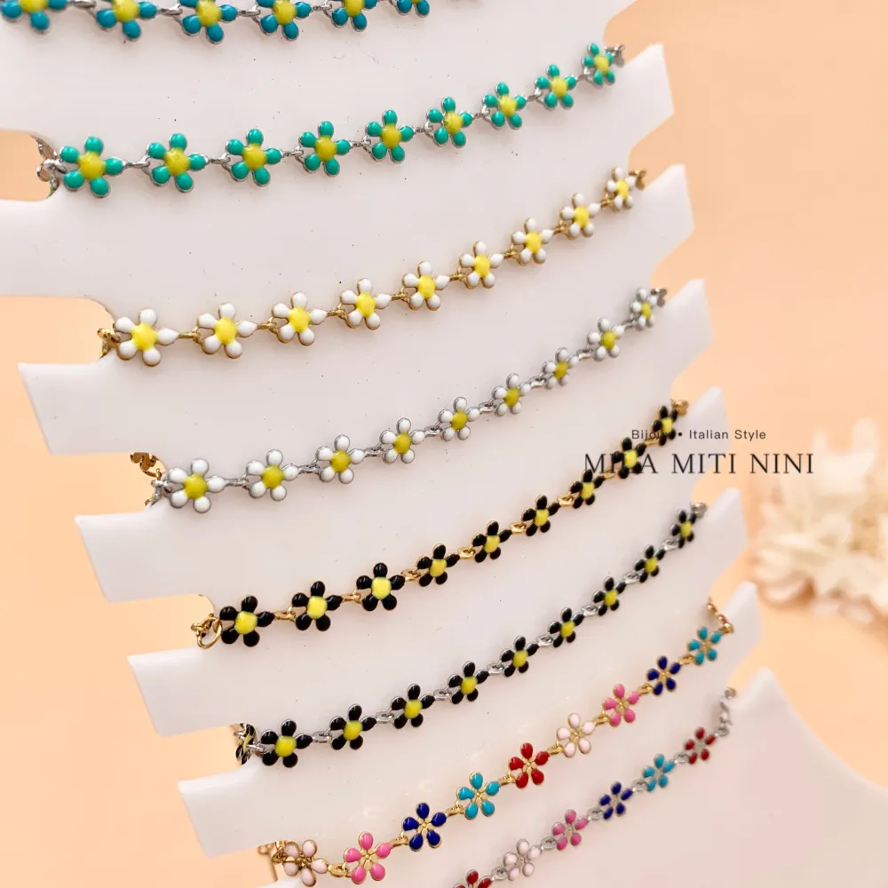 Margherita Smaltata-12Pz Cavigliere in Acciaio - KPA-413-384