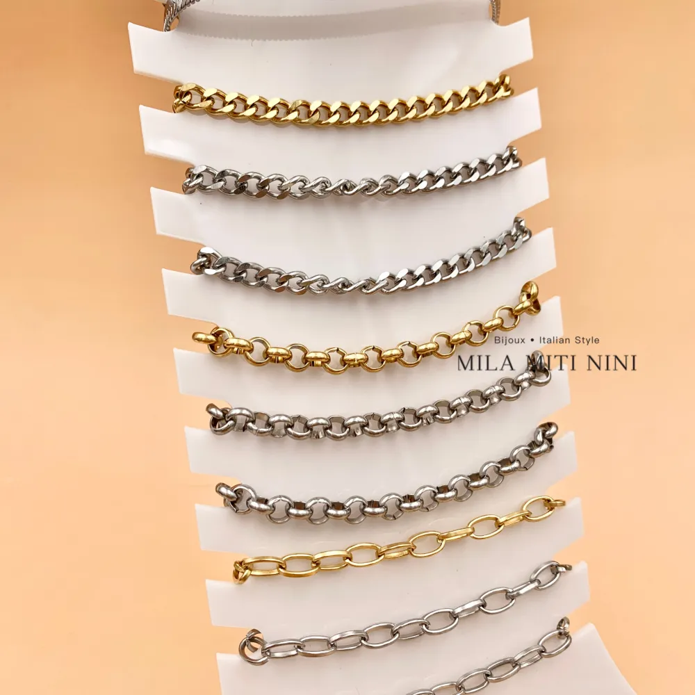 Semplici Basici Must have -12Pz Cavigliere in Acciaio - KPA-413-A1