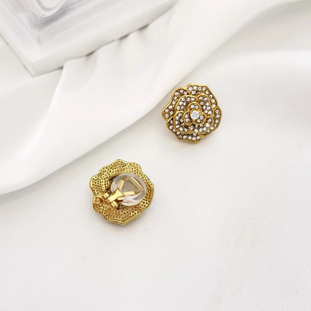 Fiore Rosa-Orecchini a Clip in Acciaio - OAK-103-AA2623E