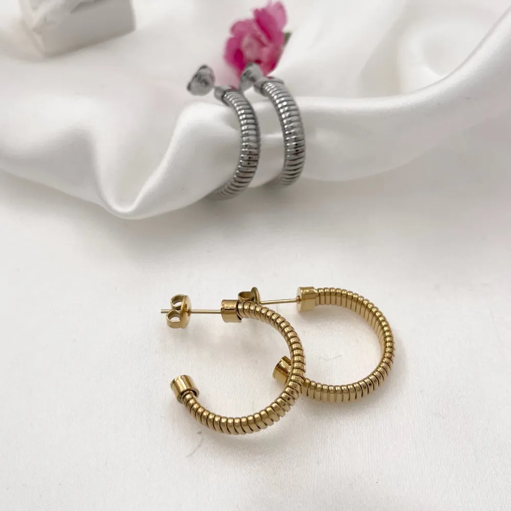 Cerchio-Orecchini in Acciaio - OAP-103-AA1133E